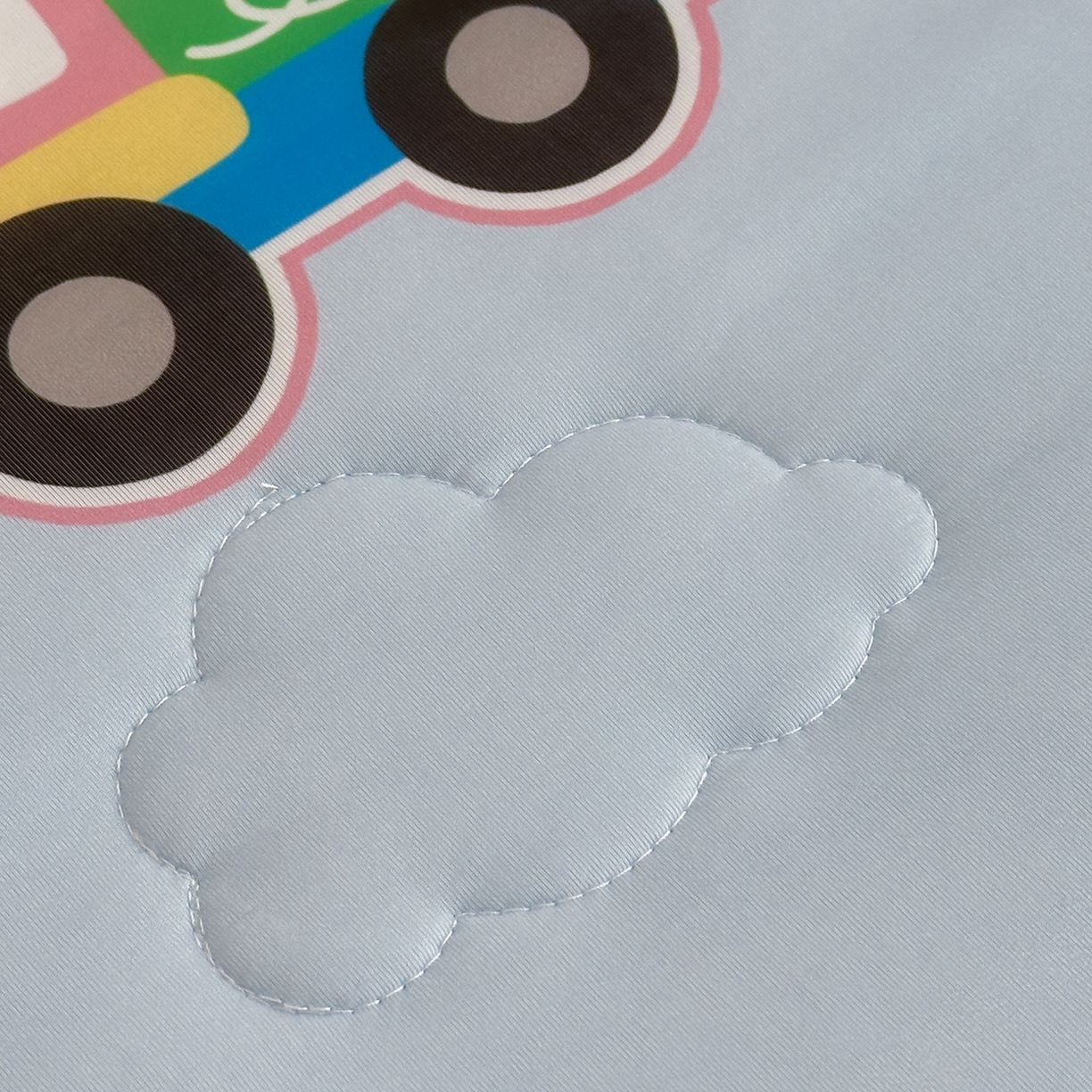 91家纺网 家纺一手货源 找家纺 嗨生活 2026年新款凉感针织儿童双感夏被 幼儿园星星夏被 星星被-七彩挖机