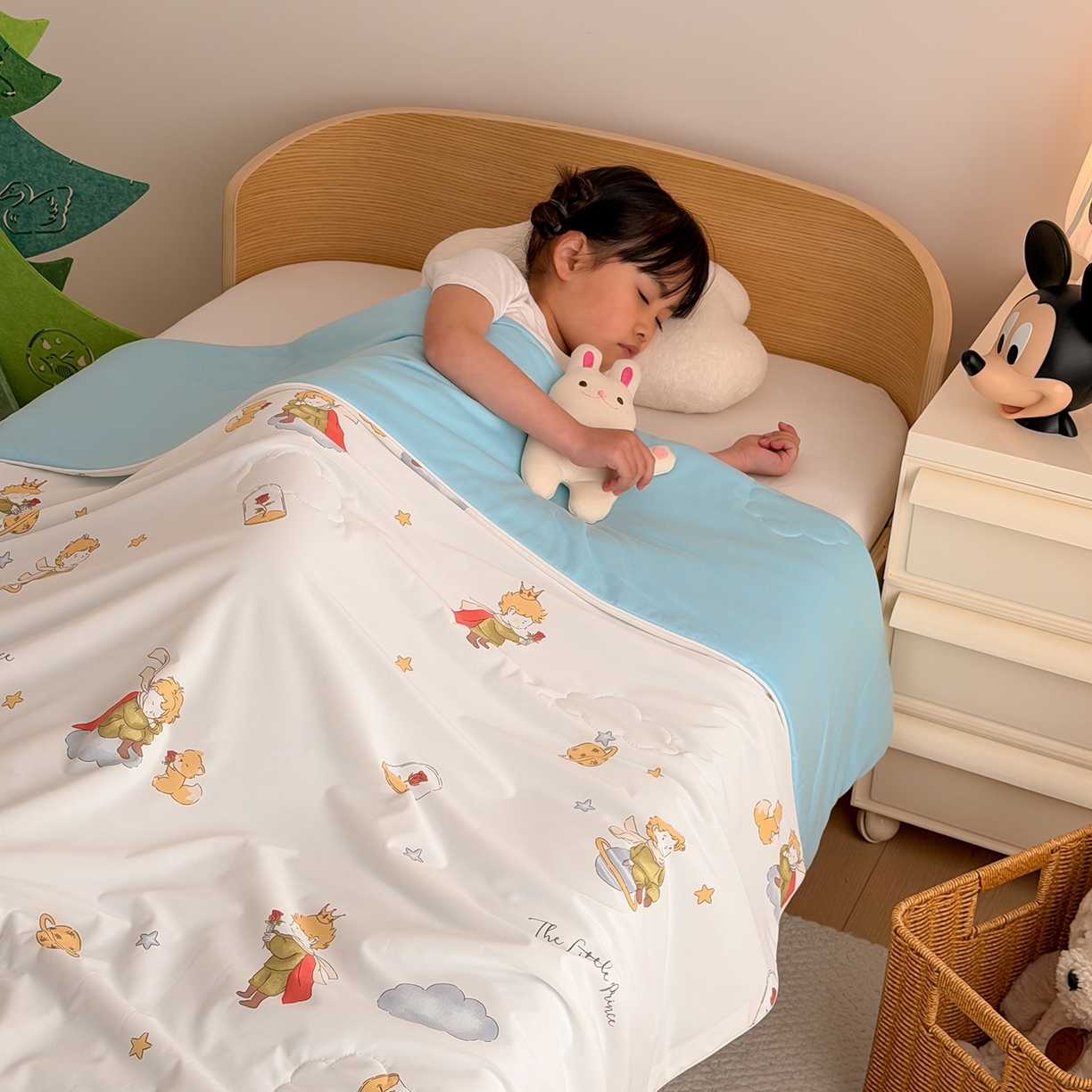 91家纺网 家纺一手货源 找家纺 嗨生活 2026年新款凉感针织儿童双感夏被 幼儿园星星夏被 星星被-小王子