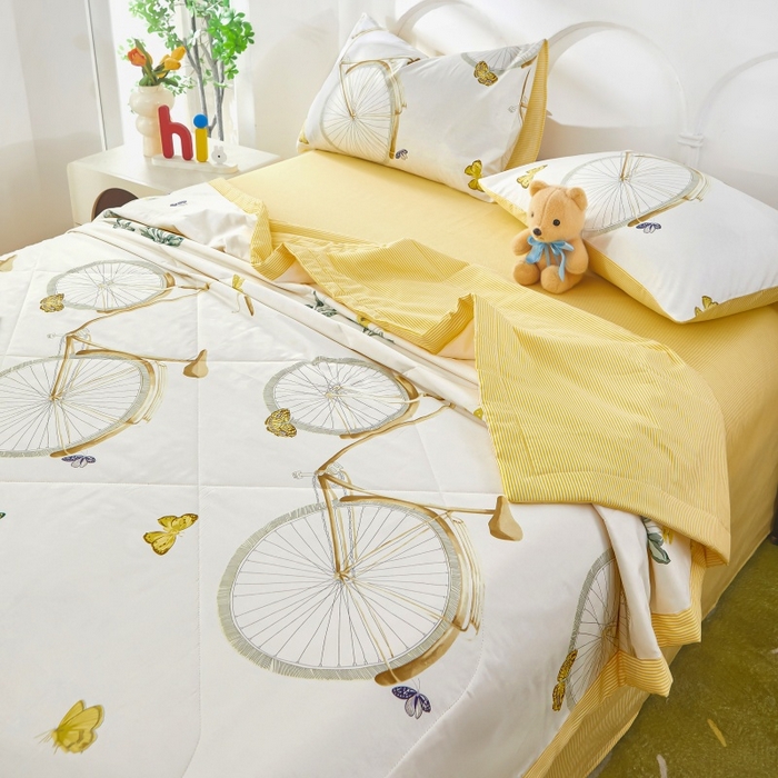 91家纺网 家纺一手货源 找家纺 （总）黛妮雅 2026新款全棉夏被四件套单件夏被单双人空调被学生夏凉被