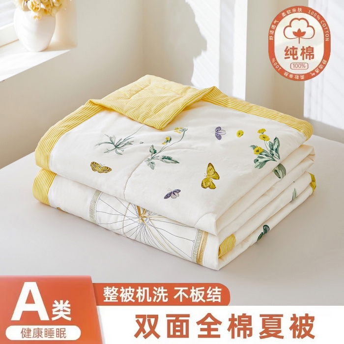 （总）黛妮雅 2026新款全棉夏被四件套单件夏被单双人空调被学生夏凉被