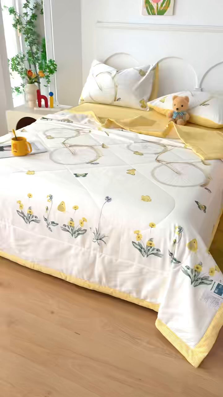 91家纺网 家纺一手货源 找家纺 （总）黛妮雅 2026新款全棉夏被四件套单件夏被单双人空调被学生夏凉被