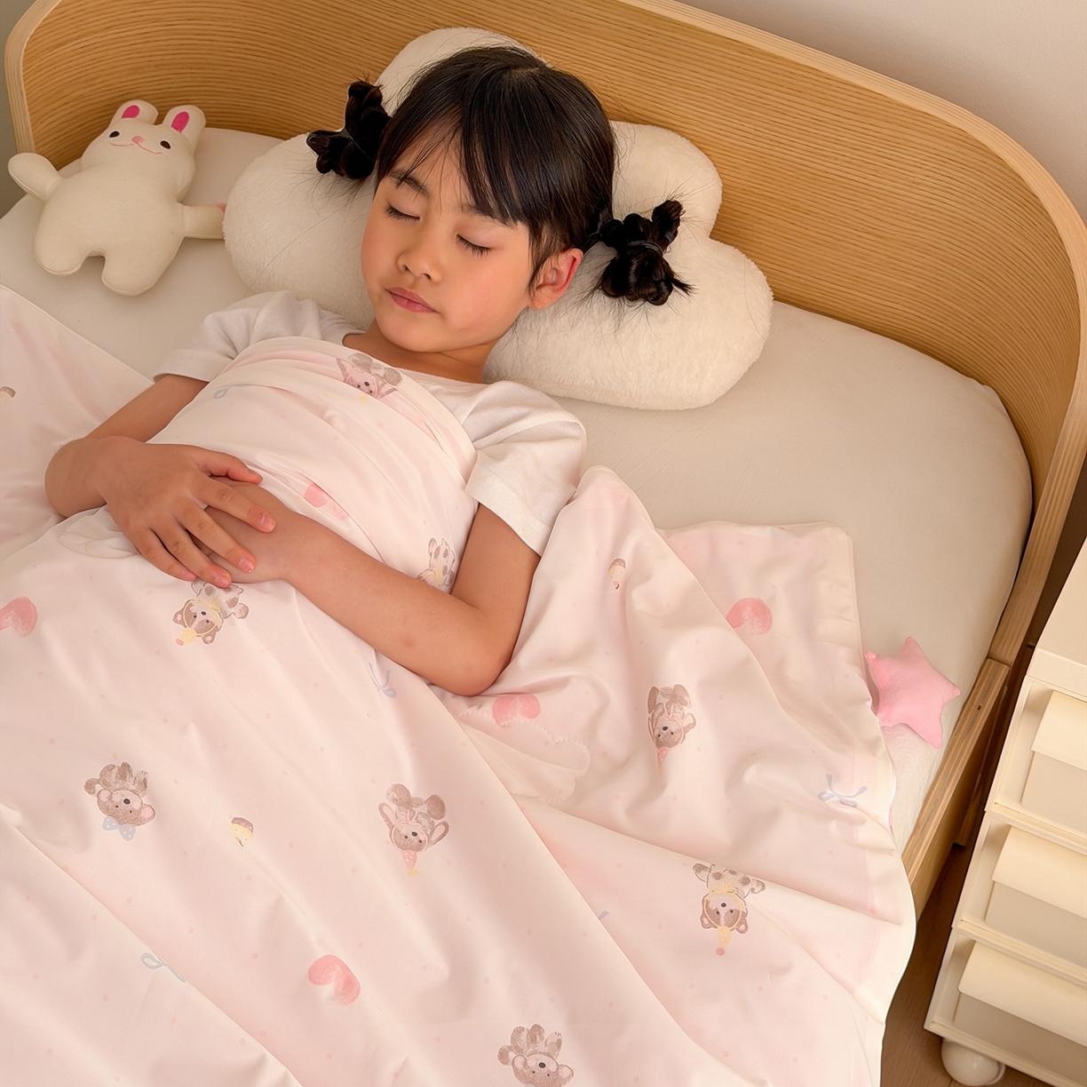 91家纺网 家纺一手货源 找家纺 （总）嗨生活 2026年新款凉感针织儿童双感夏被 幼儿园星星夏被