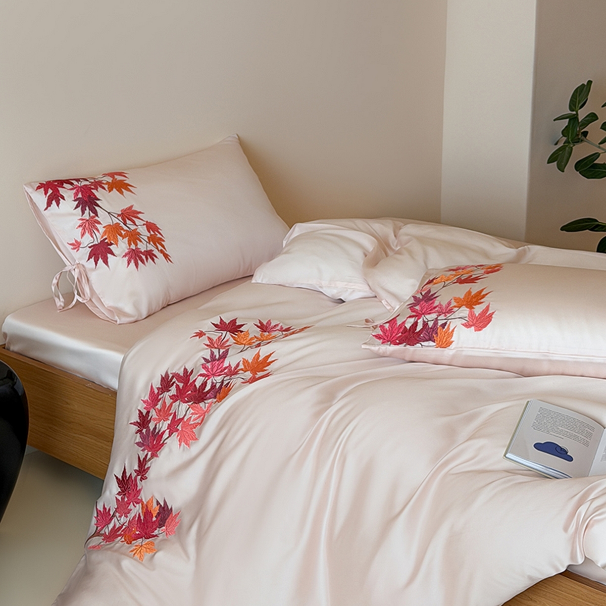 91家纺网 家纺一手货源 找家纺 （总）波比可可 2026春夏新款60支莱赛尔兰精天丝绣花刺绣四件套