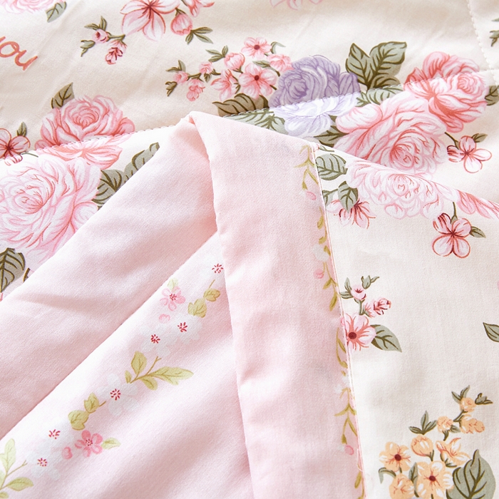 91家纺网 家纺一手货源 找家纺 黛妮雅 2026新款全棉夏被四件套单件夏被单双人空调被学生夏凉被 良辰美景