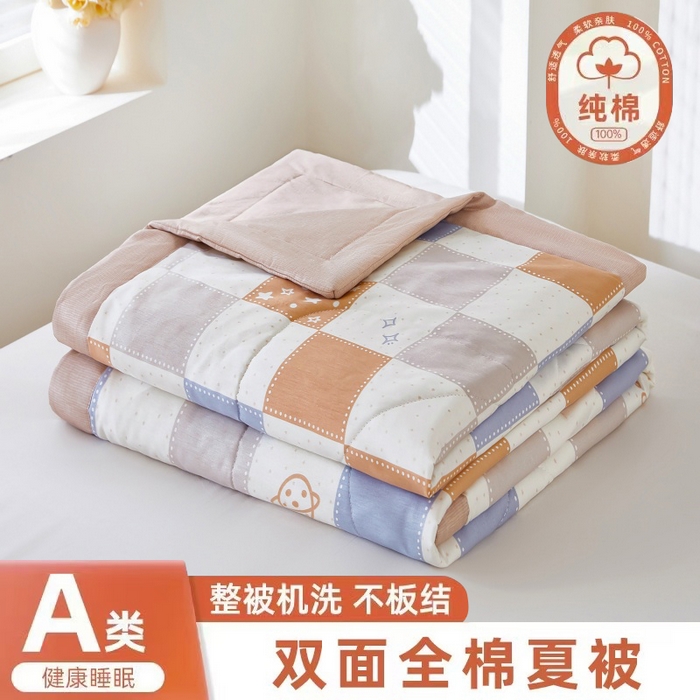 黛妮雅 2026新款全棉夏被四件套单件夏被单双人空调被学生夏凉被 流浪星球
