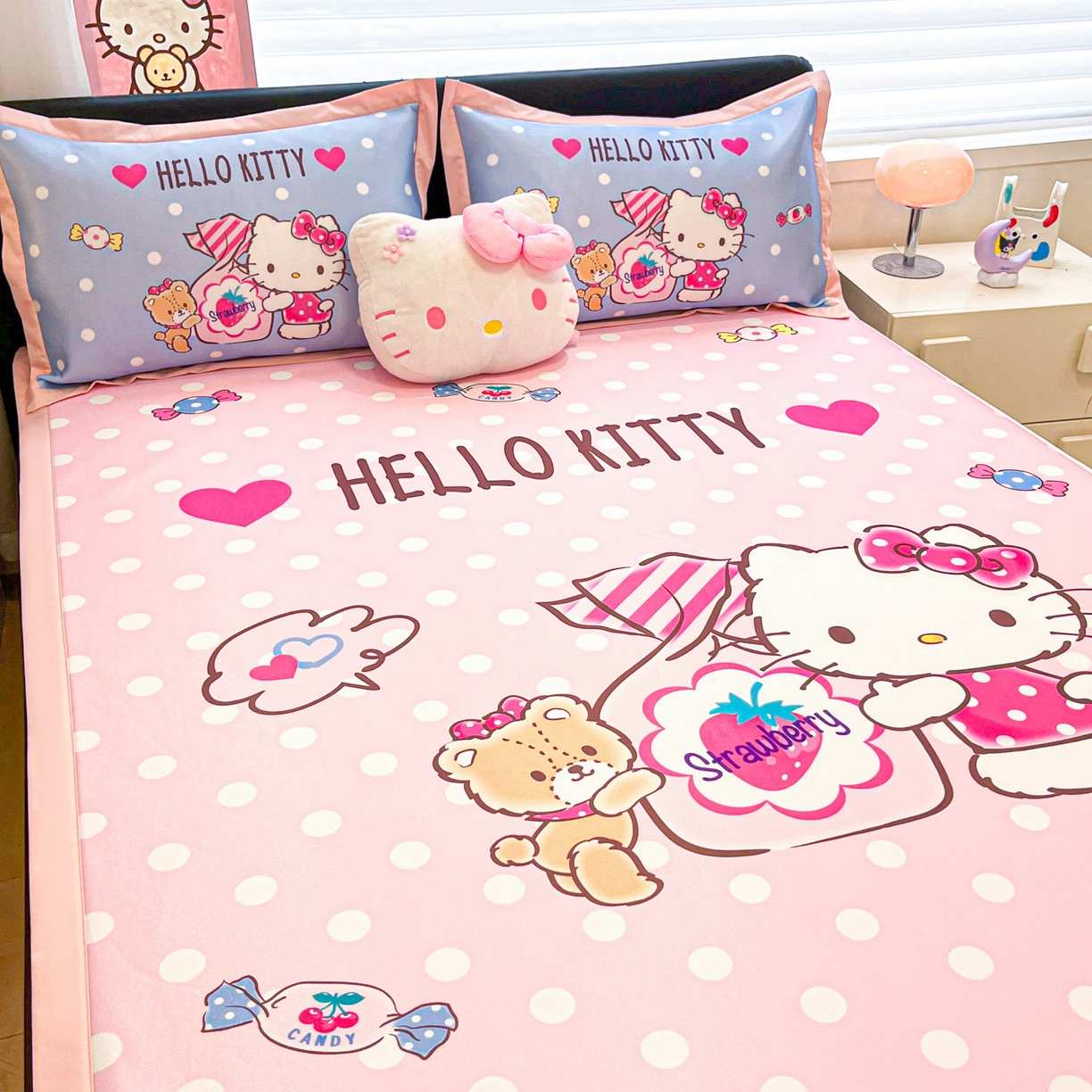 91家纺网 家纺一手货源 找家纺 （总）暮思家居 2026新款正版授权A类大版数码印花三丽鸥可组合仿锦氨夏被夏凉被空调被