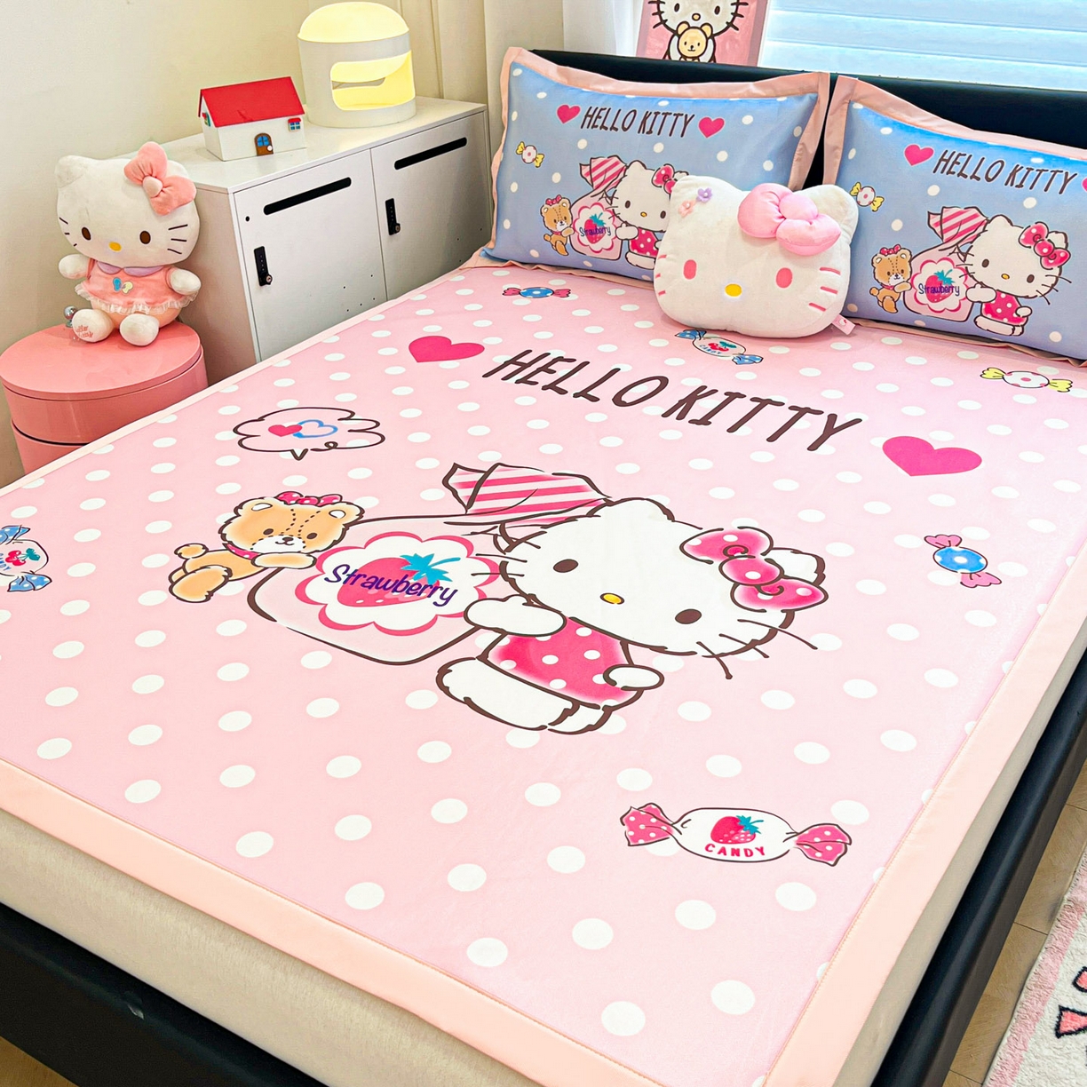 91家纺网 家纺一手货源 找家纺 （总）暮思家居 2026新款正版授权A类大版数码印花三丽鸥可组合仿锦氨夏被夏凉被空调被