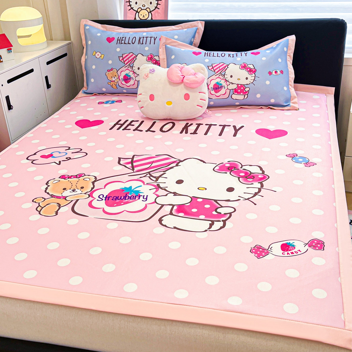 91家纺网 家纺一手货源 找家纺 （总）暮思家居 2026新款正版授权A类大版数码印花三丽鸥可组合仿锦氨夏被夏凉被空调被