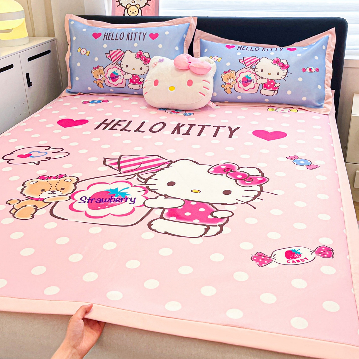 91家纺网 家纺一手货源 找家纺 （总）暮思家居 2026新款正版授权A类大版数码印花三丽鸥可组合仿锦氨夏被夏凉被空调被