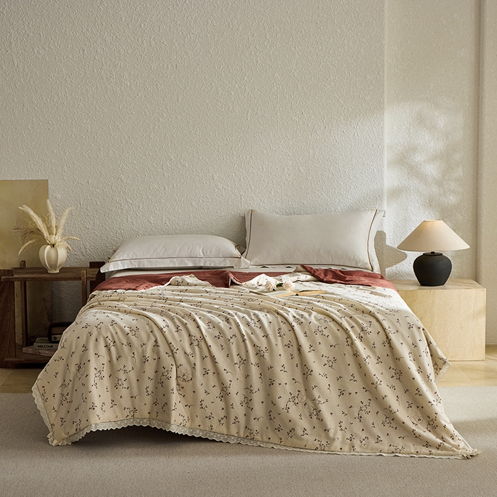 91家纺网 家纺一手货源 找家纺 （总）雅高家居 2026新款麻本纪韩版复古雨露棉麻夏被夏凉被空调被子被芯