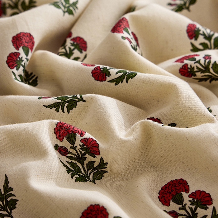 91家纺网 家纺一手货源 找家纺 雅高家居 2026新款麻本纪韩版复古雨露棉麻夏被夏凉被空调被子被芯 国风花