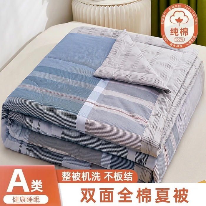 黛妮雅 2026新款全棉夏被四件套单件夏被单双人空调被学生夏凉被 自由品格