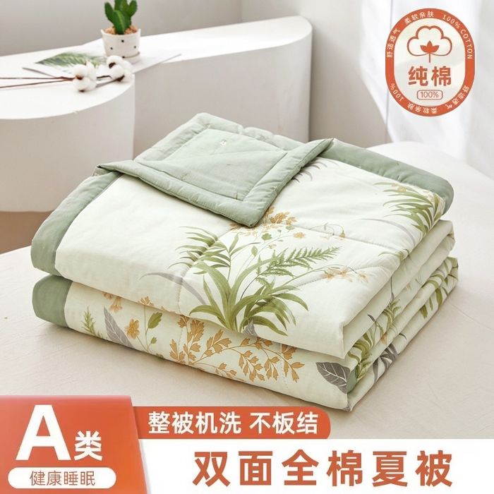 黛妮雅 2026新款全棉夏被四件套单件夏被单双人空调被学生夏凉被 清风絮语