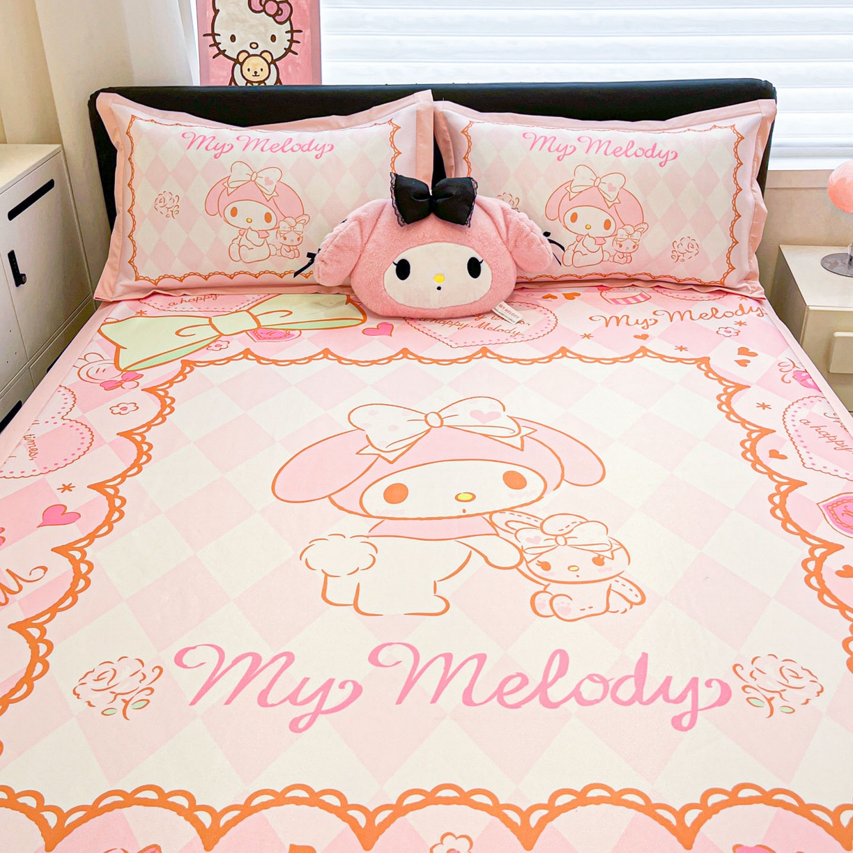 91家纺网 家纺一手货源 找家纺 暮思家居 2026新款正版授权A类大版数码印花三丽鸥可组合仿锦氨夏被夏凉被空调被 公主美乐蒂