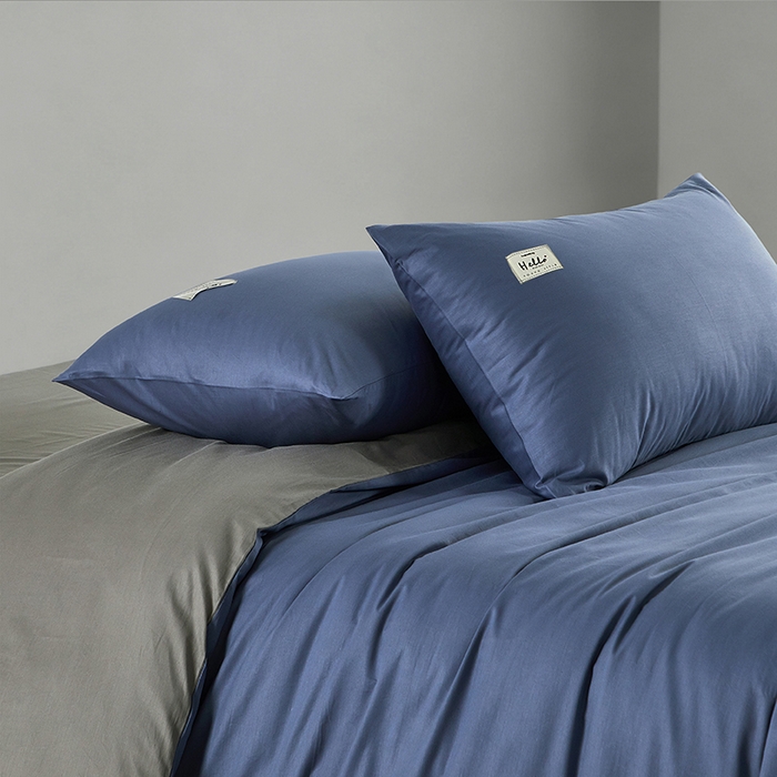 91家纺网 家纺一手货源 找家纺 （总）有点武功 2026新款全棉纯棉40支13372纯色双拼四件套