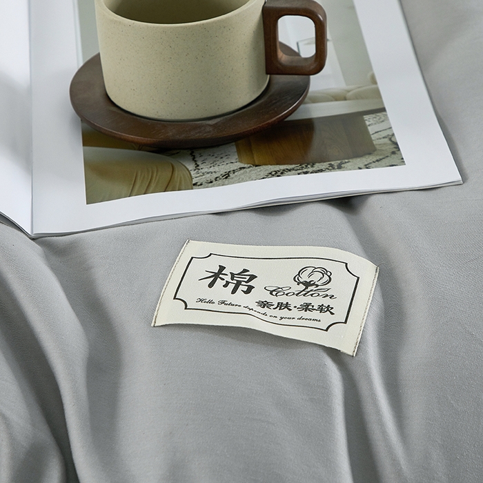 91家纺网 家纺一手货源 找家纺 有点武功 2026新款全棉纯棉40支13372纯色双拼四件套 气质灰+绅士灰