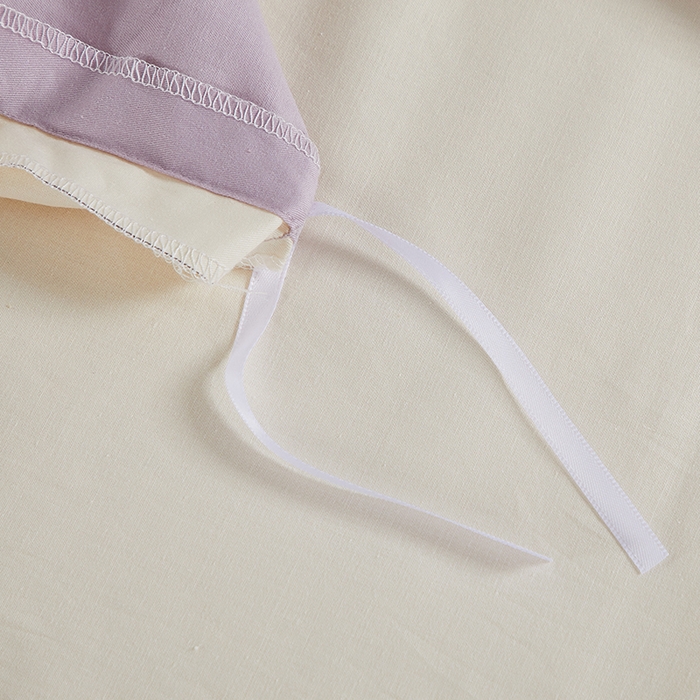 91家纺网 家纺一手货源 找家纺 有点武功 2026新款全棉纯棉40支13372纯色双拼四件套 绝绝紫+奶白