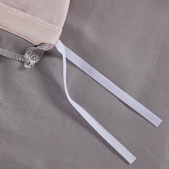 91家纺网 家纺一手货源 找家纺 有点武功 2026新款全棉纯棉40支13372纯色双拼四件套 柔雾粉+气质灰