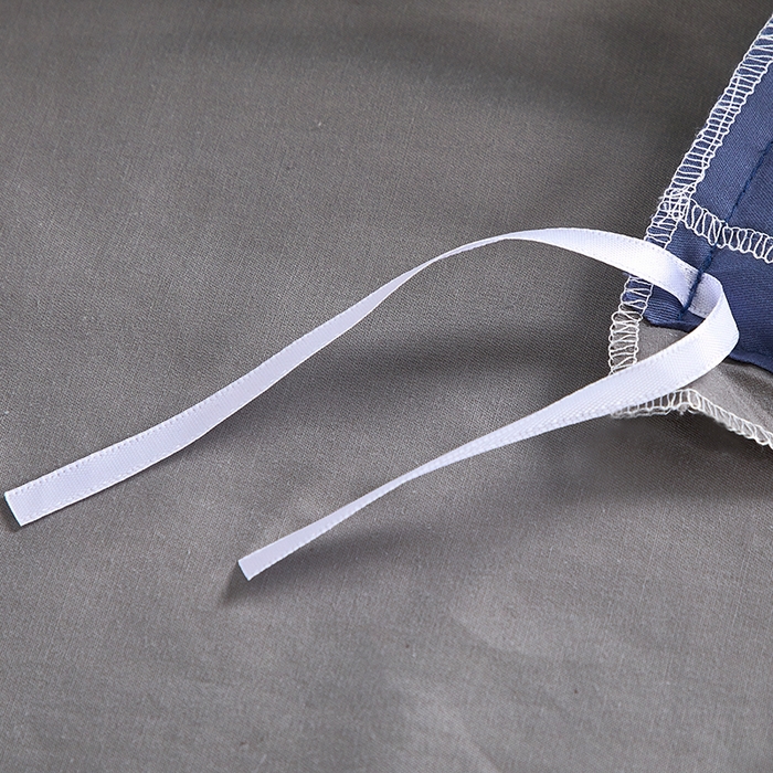 91家纺网 家纺一手货源 找家纺 有点武功 2026新款全棉纯棉40支13372纯色双拼四件套 宾利蓝+绅士灰