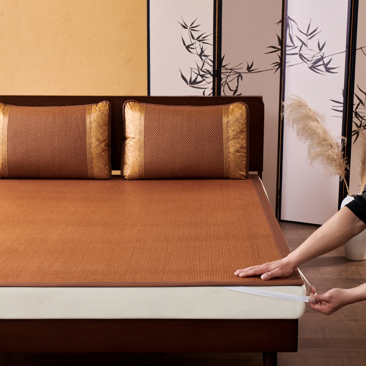 91家纺网 家纺一手货源 找家纺 （总）永旺家纺 2026新款凉感全包双面御藤席席子凉席