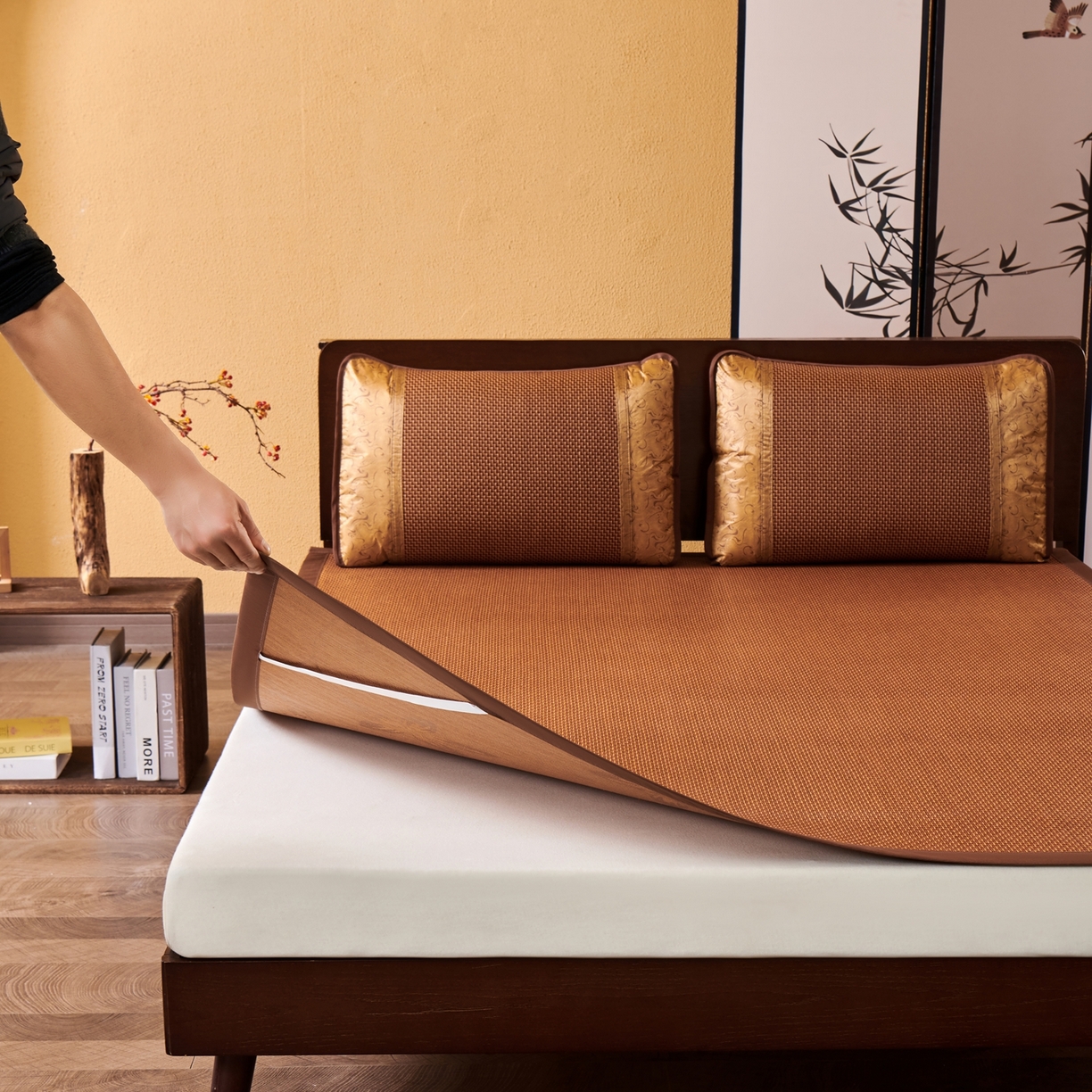 91家纺网 家纺一手货源 找家纺 （总）永旺家纺 2026新款凉感全包双面御藤席席子凉席