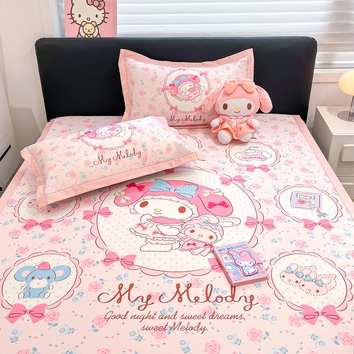 91家纺网 家纺一手货源 找家纺 暮思家居 2026新款正版授权A类大版数码印花三丽鸥可组合仿锦氨夏被夏凉被空调被 花园美乐蒂