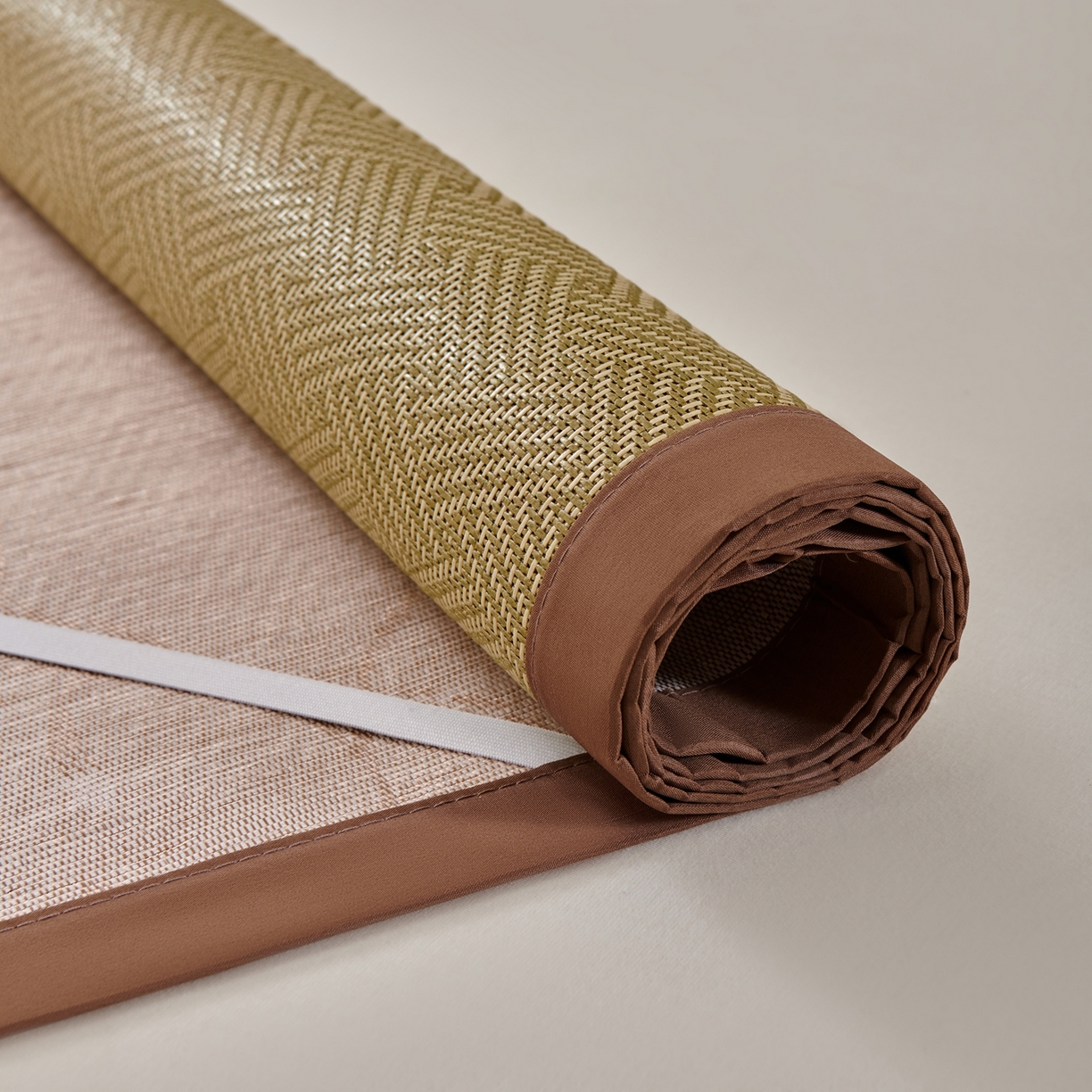 91家纺网 家纺一手货源 找家纺 永旺家纺 2026新款凉感全包双面御藤席席子凉席 饼干花