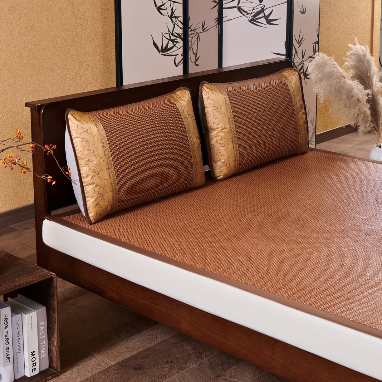 91家纺网 家纺一手货源 找家纺 永旺家纺 2026新款凉感全包双面御藤席席子凉席 步步高