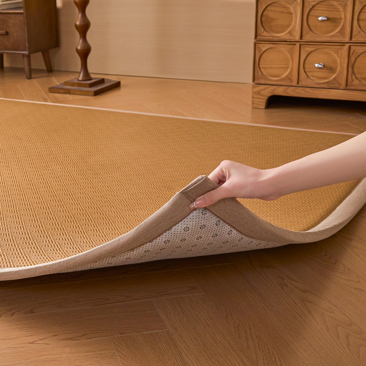 91家纺网 家纺一手货源 找家纺 永旺家纺 2026新款多功能凉感冰藤床垫席子凉席 方序藤席