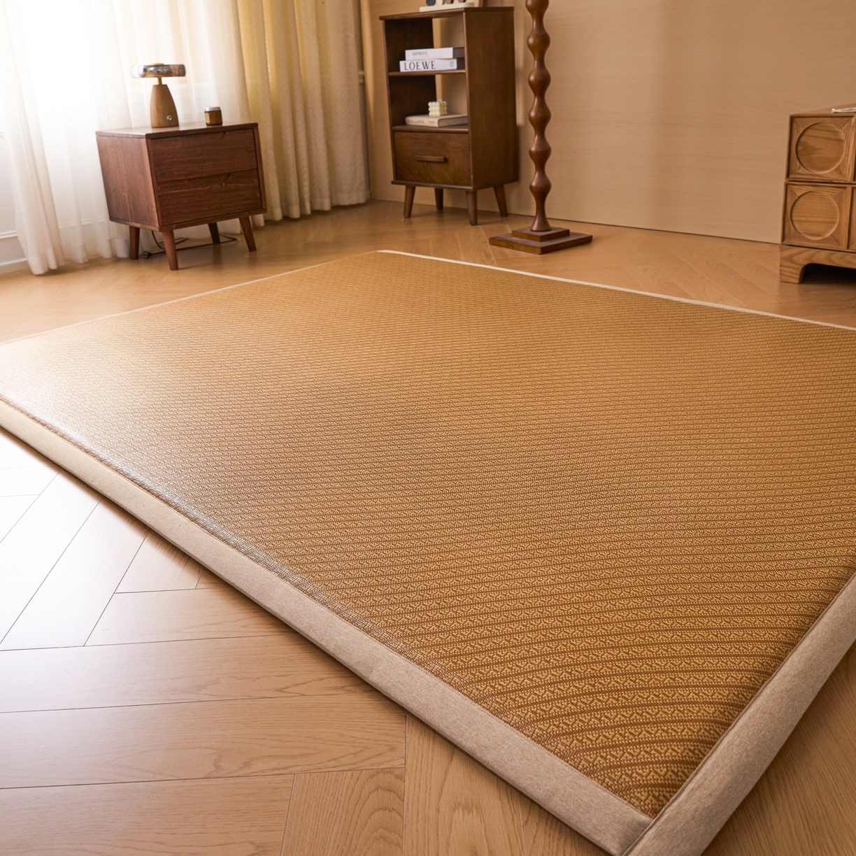 91家纺网 家纺一手货源 找家纺 永旺家纺 2026新款多功能凉感冰藤床垫席子凉席 流纹藤席