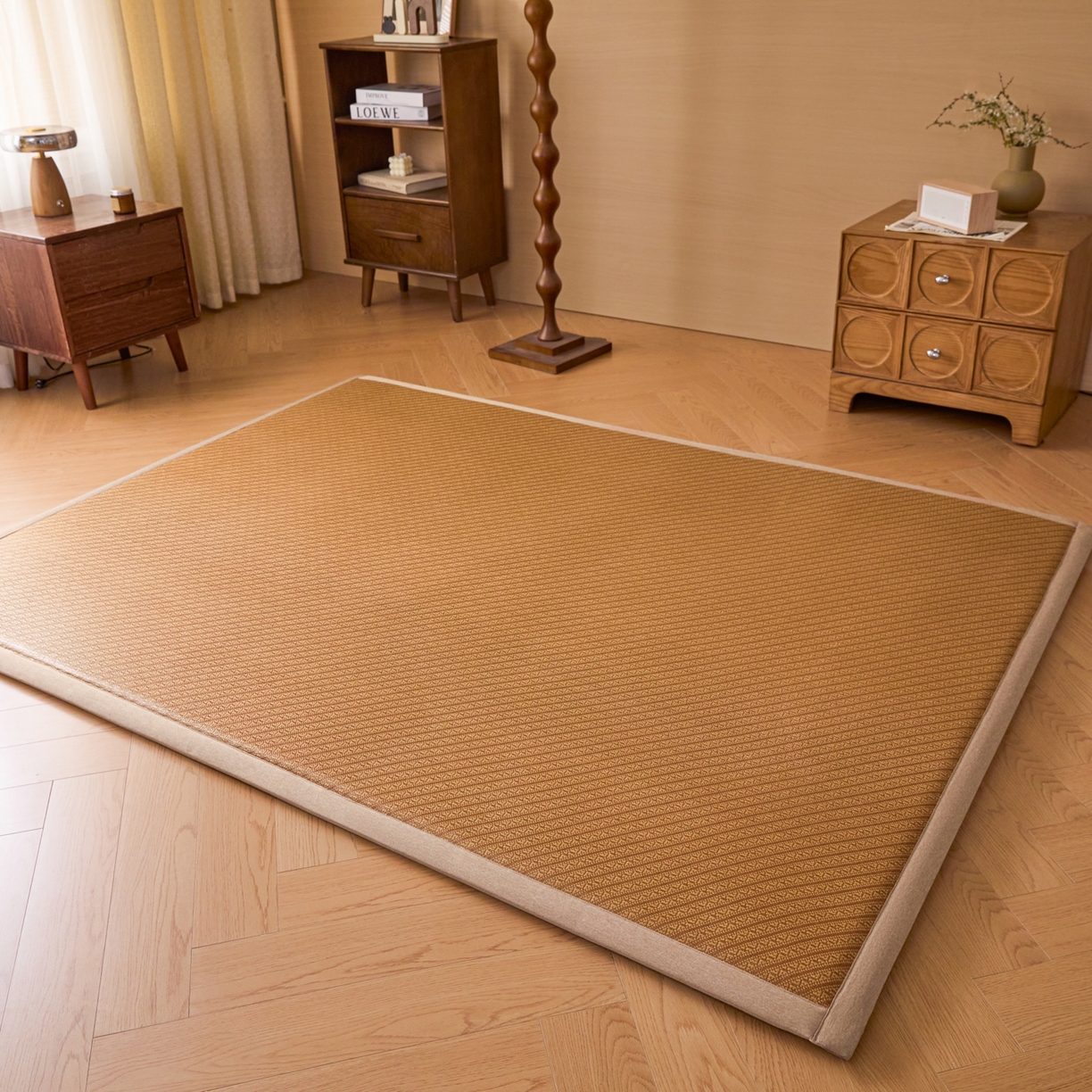 91家纺网 家纺一手货源 找家纺 永旺家纺 2026新款多功能凉感冰藤床垫席子凉席 流纹藤席