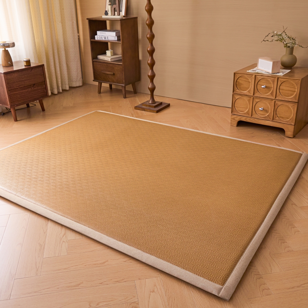 91家纺网 家纺一手货源 找家纺 永旺家纺 2026新款多功能凉感冰藤床垫席子凉席 方序藤席