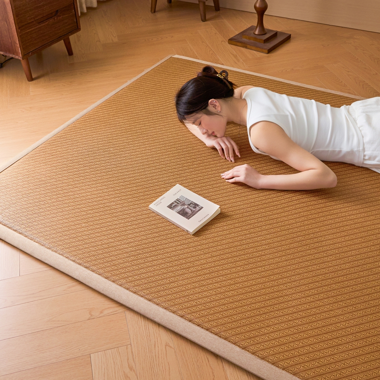 91家纺网 家纺一手货源 找家纺 永旺家纺 2026新款多功能凉感冰藤床垫席子凉席 流纹藤席