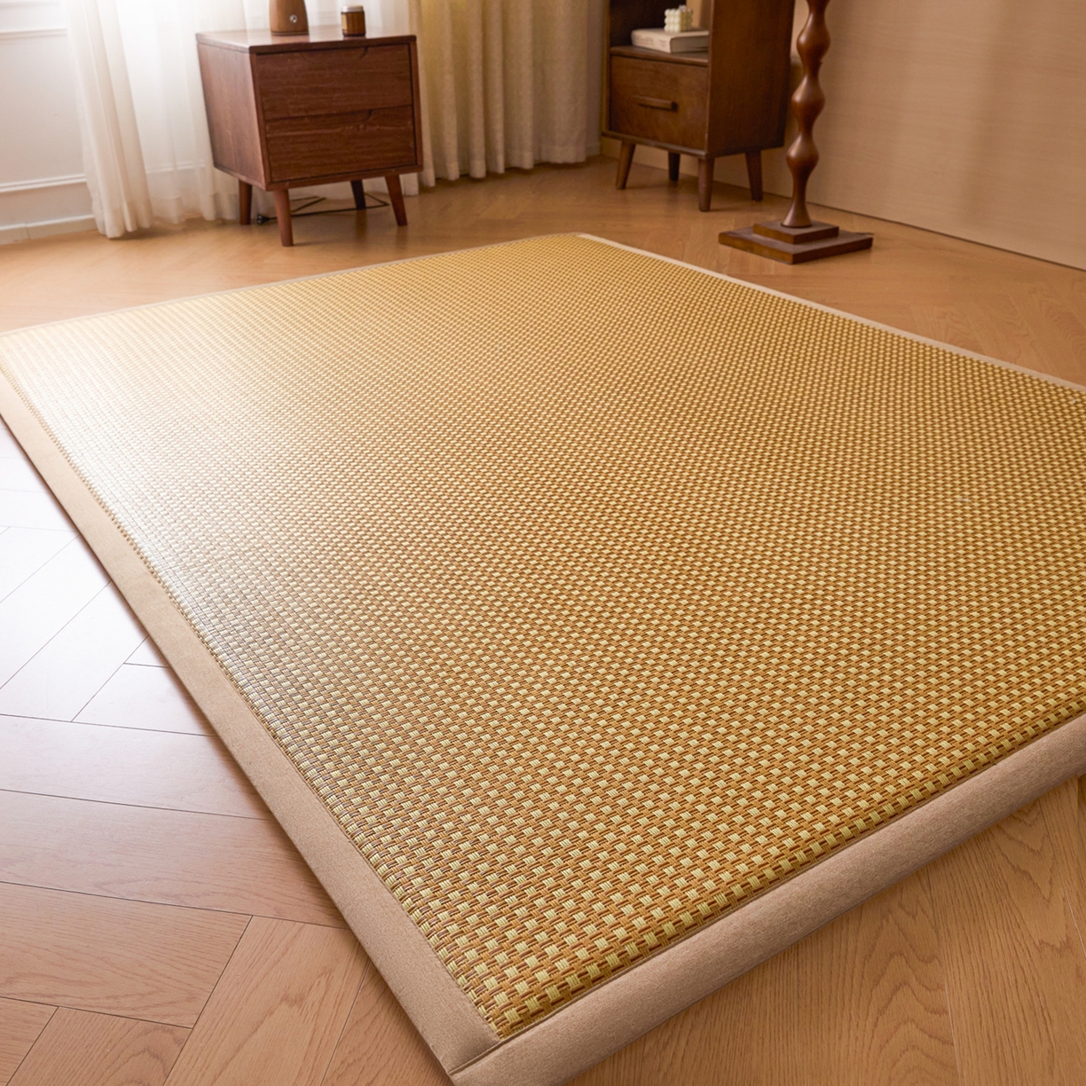 91家纺网 家纺一手货源 找家纺 永旺家纺 2026新款多功能凉感冰藤床垫席子凉席 素织藤席