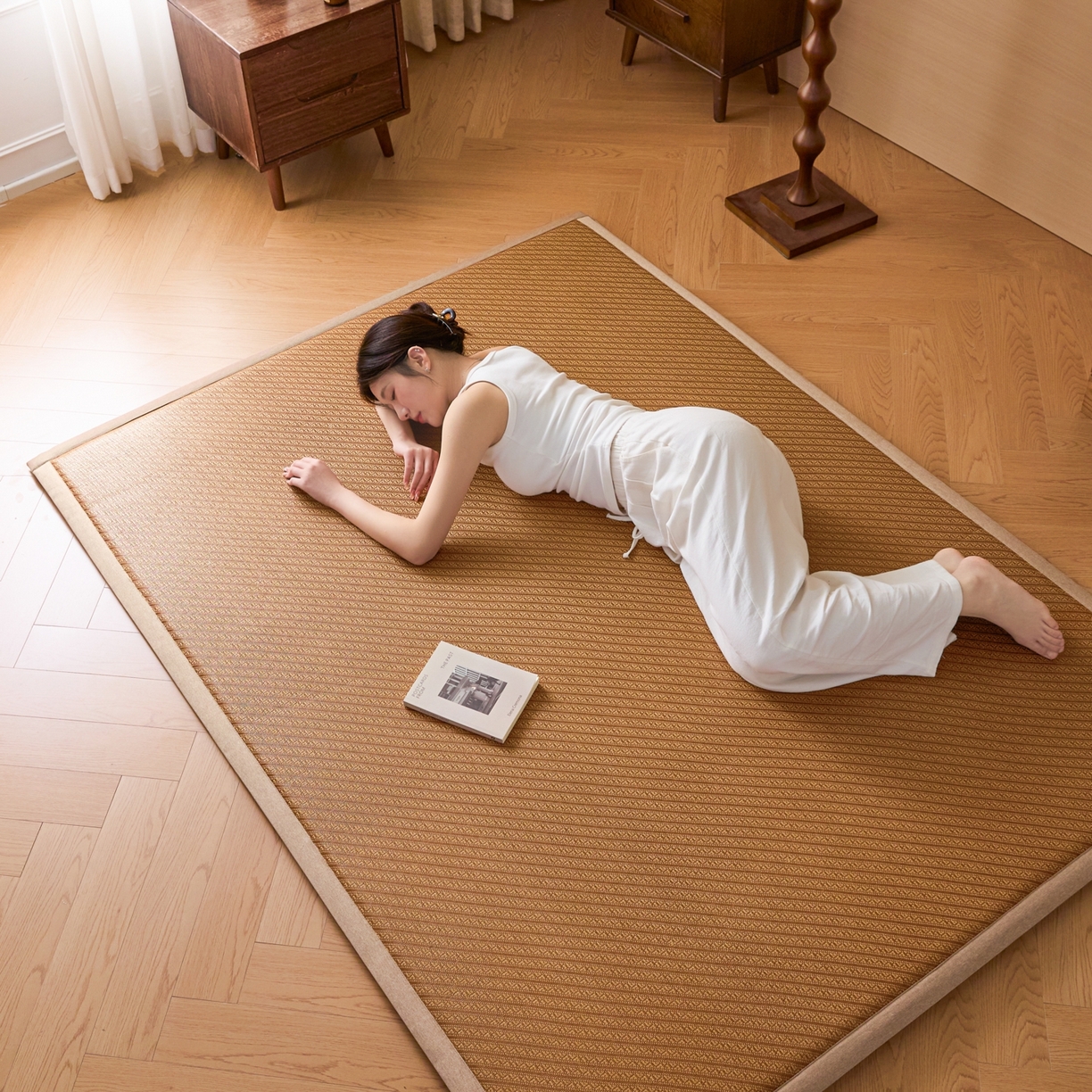 91家纺网 家纺一手货源 找家纺 永旺家纺 2026新款多功能凉感冰藤床垫席子凉席 流纹藤席