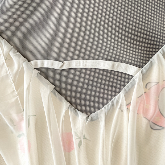 91家纺网 家纺一手货源 找家纺 柒月家居 2026新款斜纹凉感豆豆床裙款凉席 床裙-花花精灵