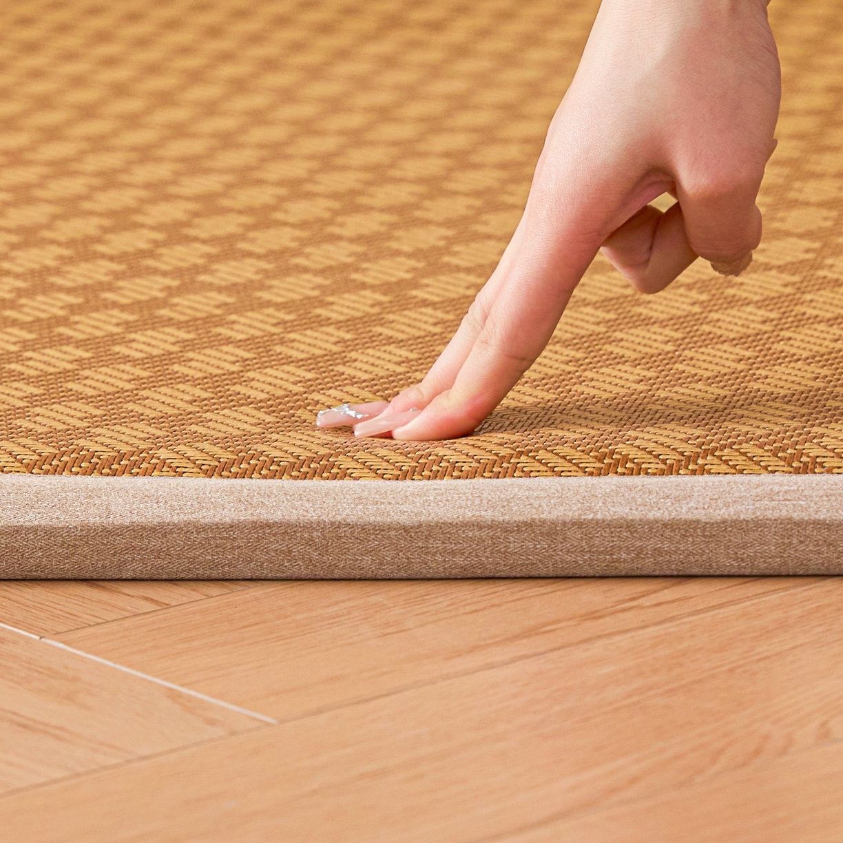 91家纺网 家纺一手货源 找家纺 永旺家纺 2026新款多功能凉感冰藤床垫席子凉席 格致藤席