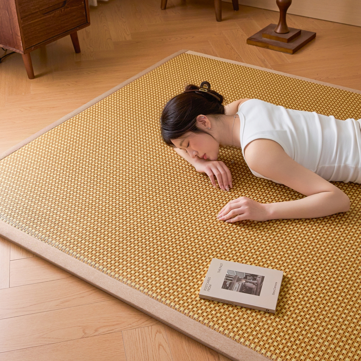 91家纺网 家纺一手货源 找家纺 永旺家纺 2026新款多功能凉感冰藤床垫席子凉席 素织藤席