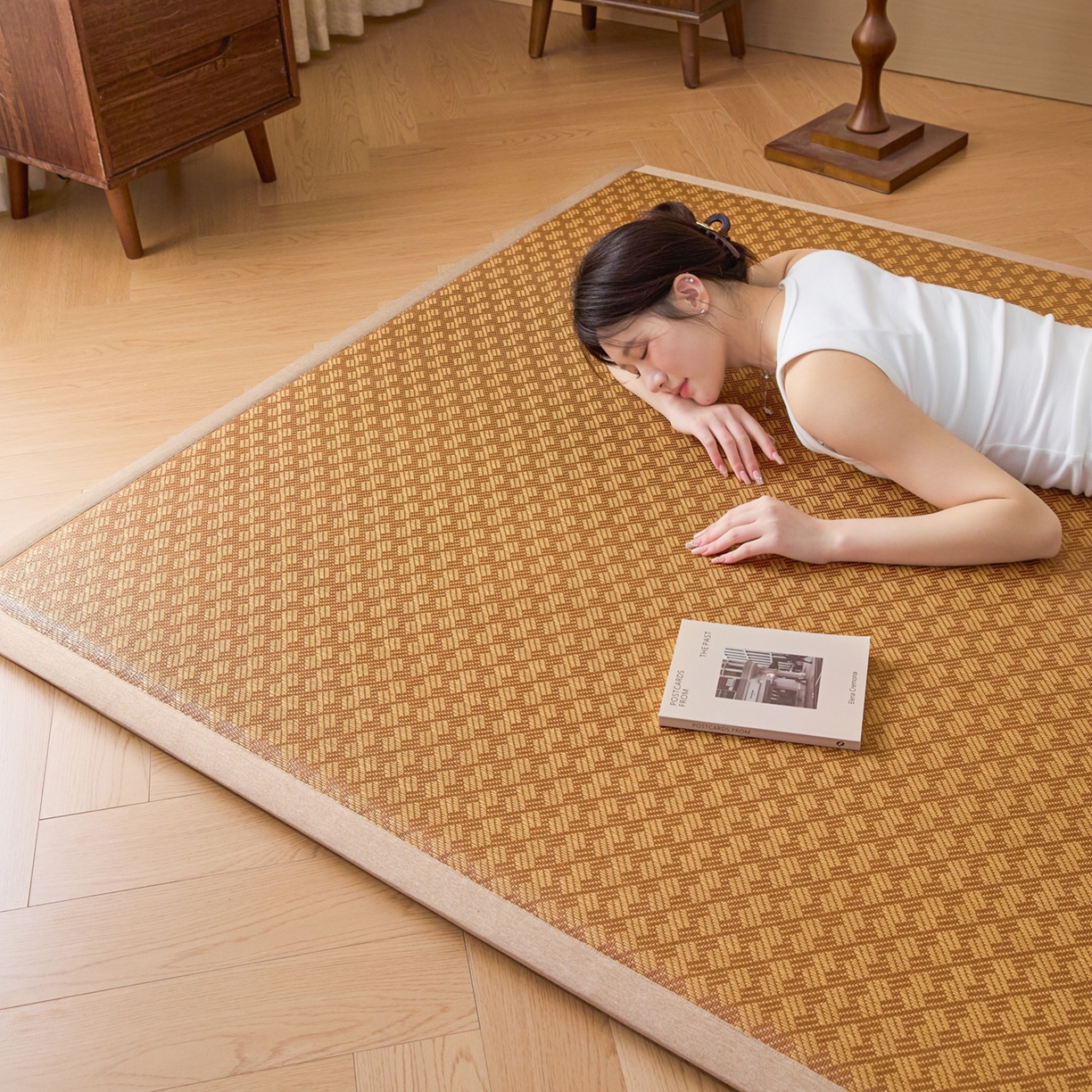 91家纺网 家纺一手货源 找家纺 永旺家纺 2026新款多功能凉感冰藤床垫席子凉席 格致藤席