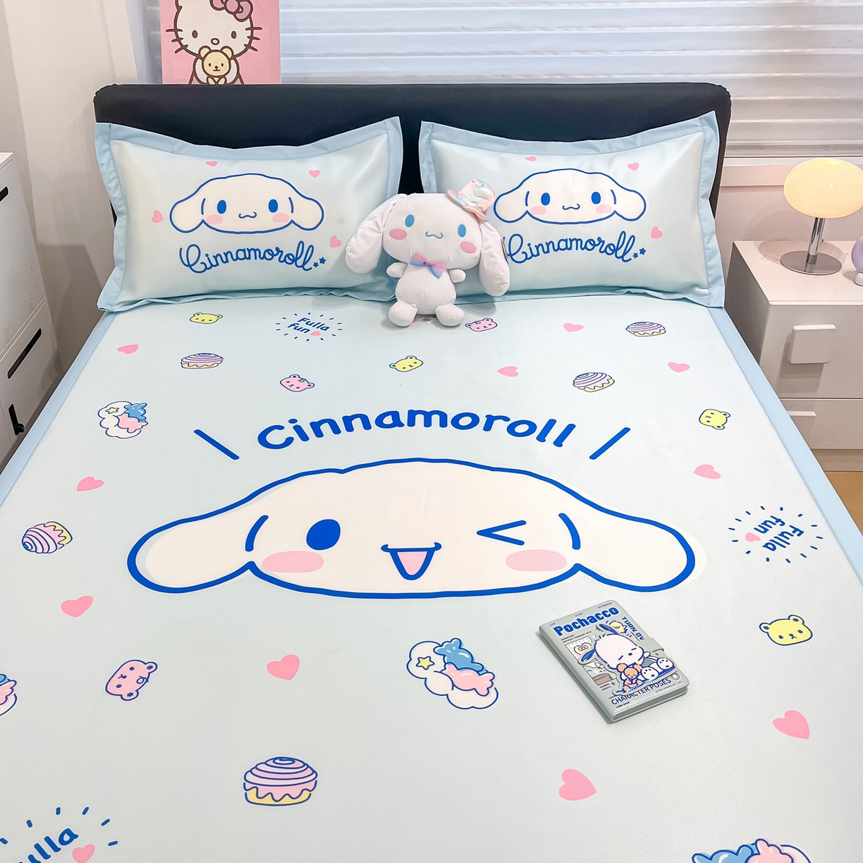 91家纺网 家纺一手货源 找家纺 暮思家居 2026新款正版授权A类大版数码印花三丽鸥可组合仿锦氨夏被夏凉被空调被 开心玉桂狗