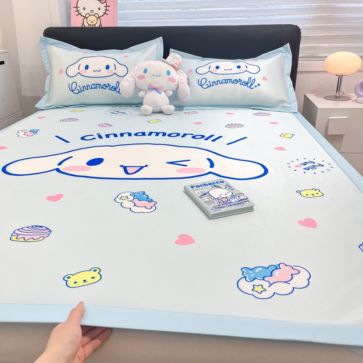 91家纺网 家纺一手货源 找家纺 暮思家居 2026新款正版授权A类大版数码印花三丽鸥可组合仿锦氨夏被夏凉被空调被 开心玉桂狗