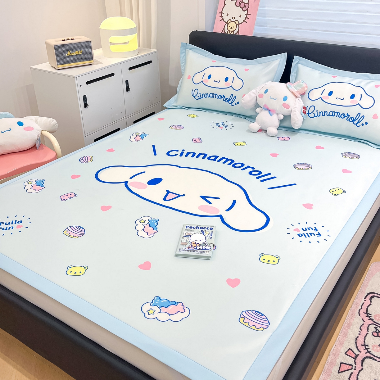 91家纺网 家纺一手货源 找家纺 暮思家居 2026新款正版授权A类大版数码印花三丽鸥可组合仿锦氨夏被夏凉被空调被 开心玉桂狗