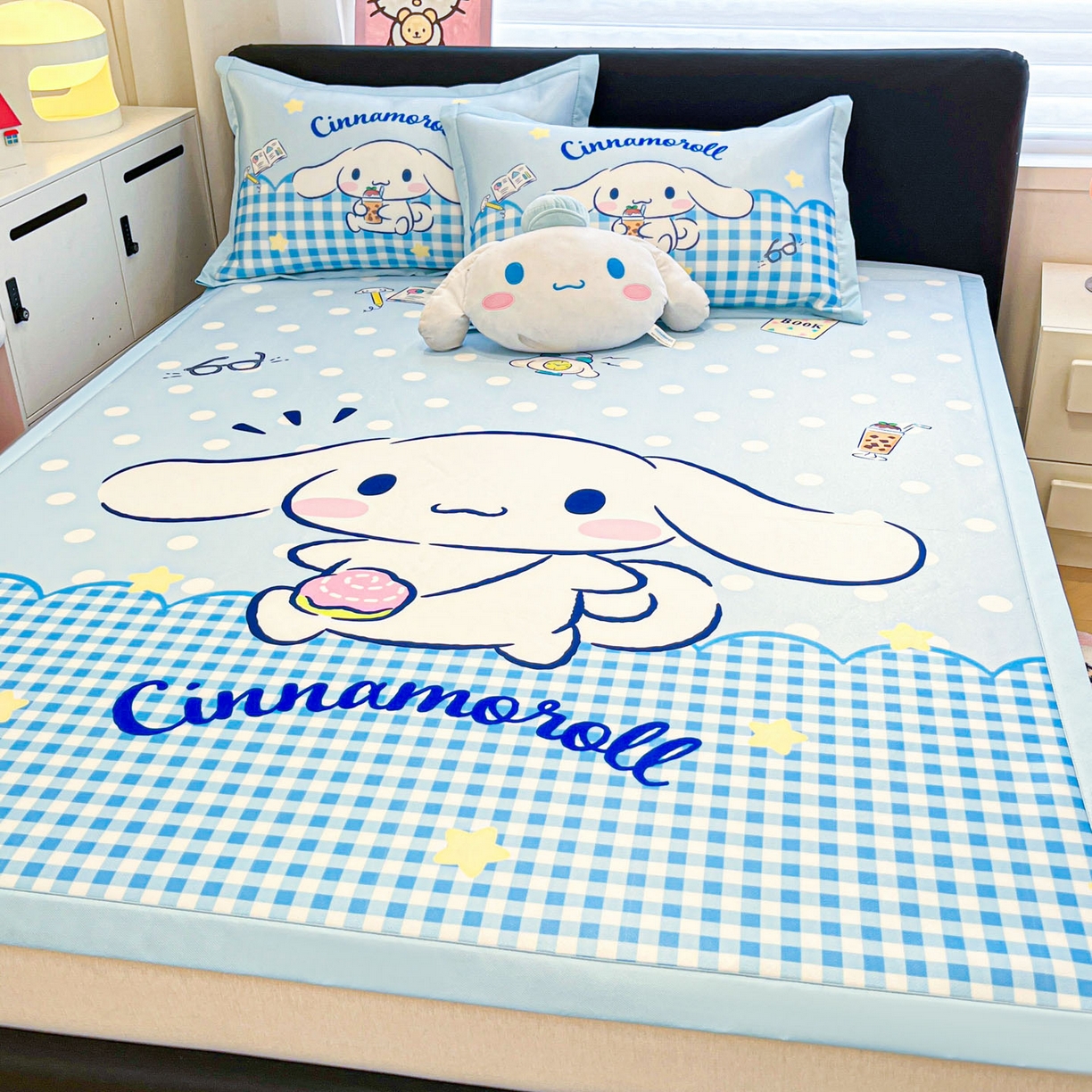 91家纺网 家纺一手货源 找家纺 暮思家居 2026新款正版授权A类大版数码印花三丽鸥可组合仿锦氨夏被夏凉被空调被 快乐玉桂狗