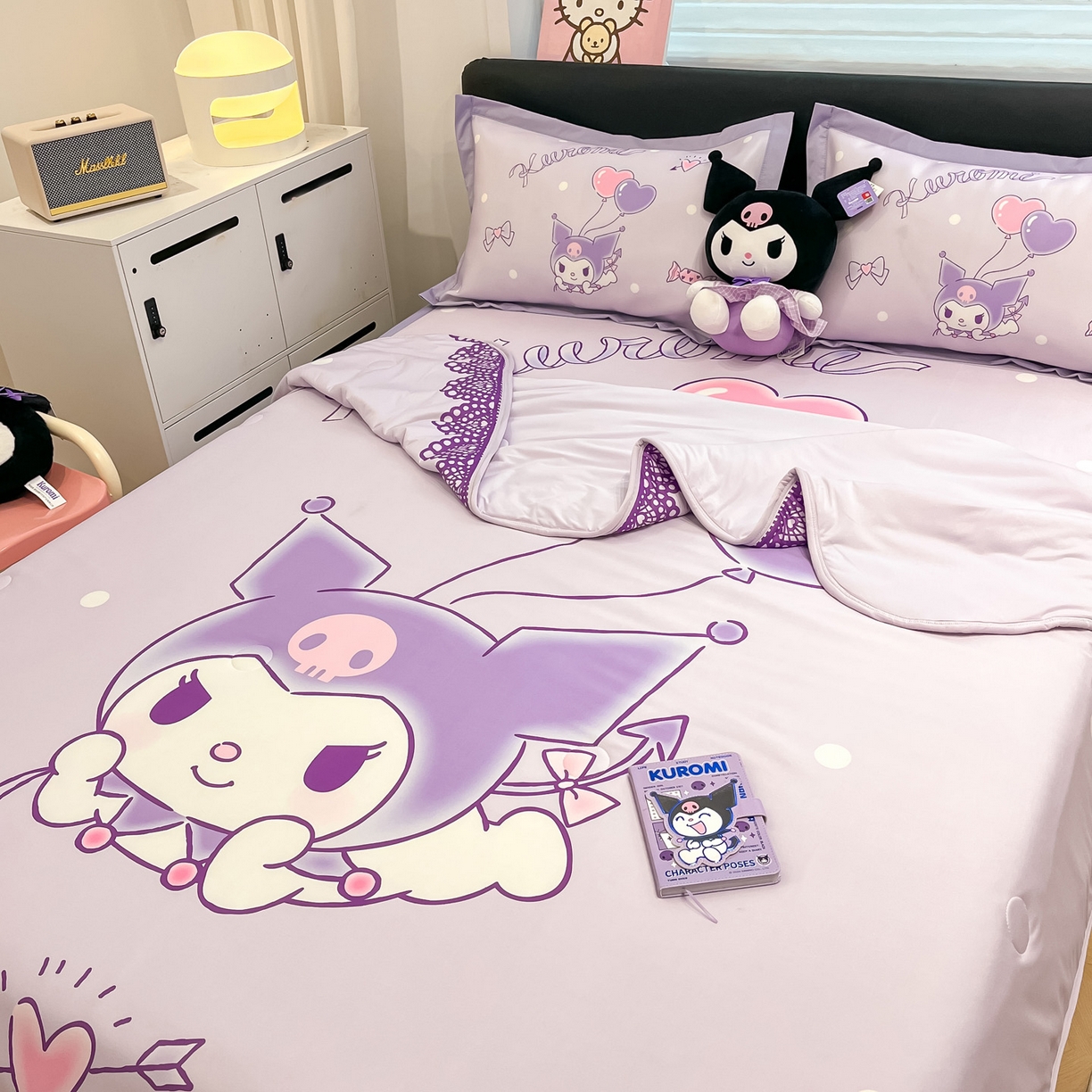 91家纺网 家纺一手货源 找家纺 暮思家居 2026新款正版授权A类大版数码印花三丽鸥可组合仿锦氨夏被夏凉被空调被 梦想库洛米