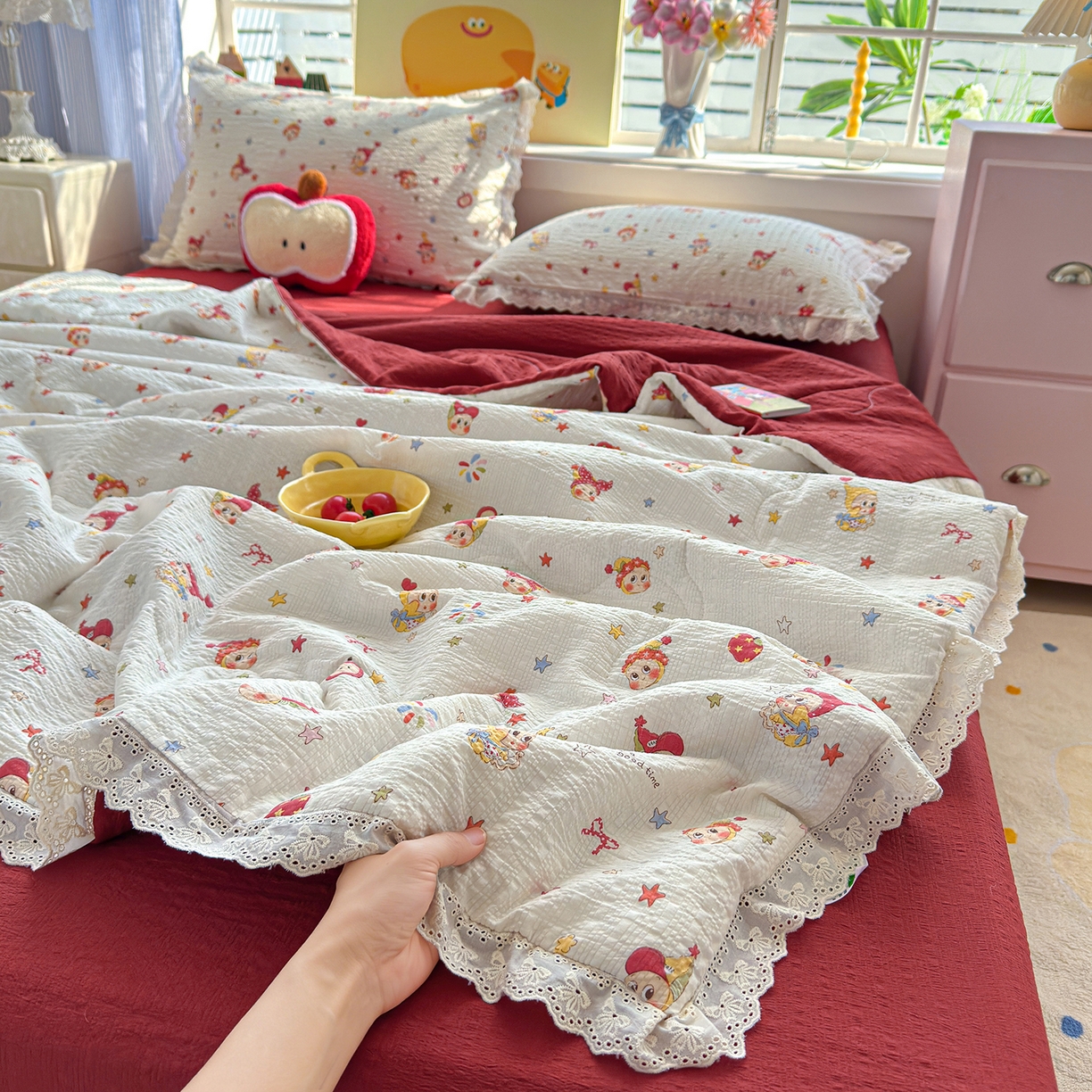 91家纺网 家纺一手货源 找家纺 （总）弗苓家纺 2026新款麻绳款锦氨凉感丝夏被夏凉被空调被