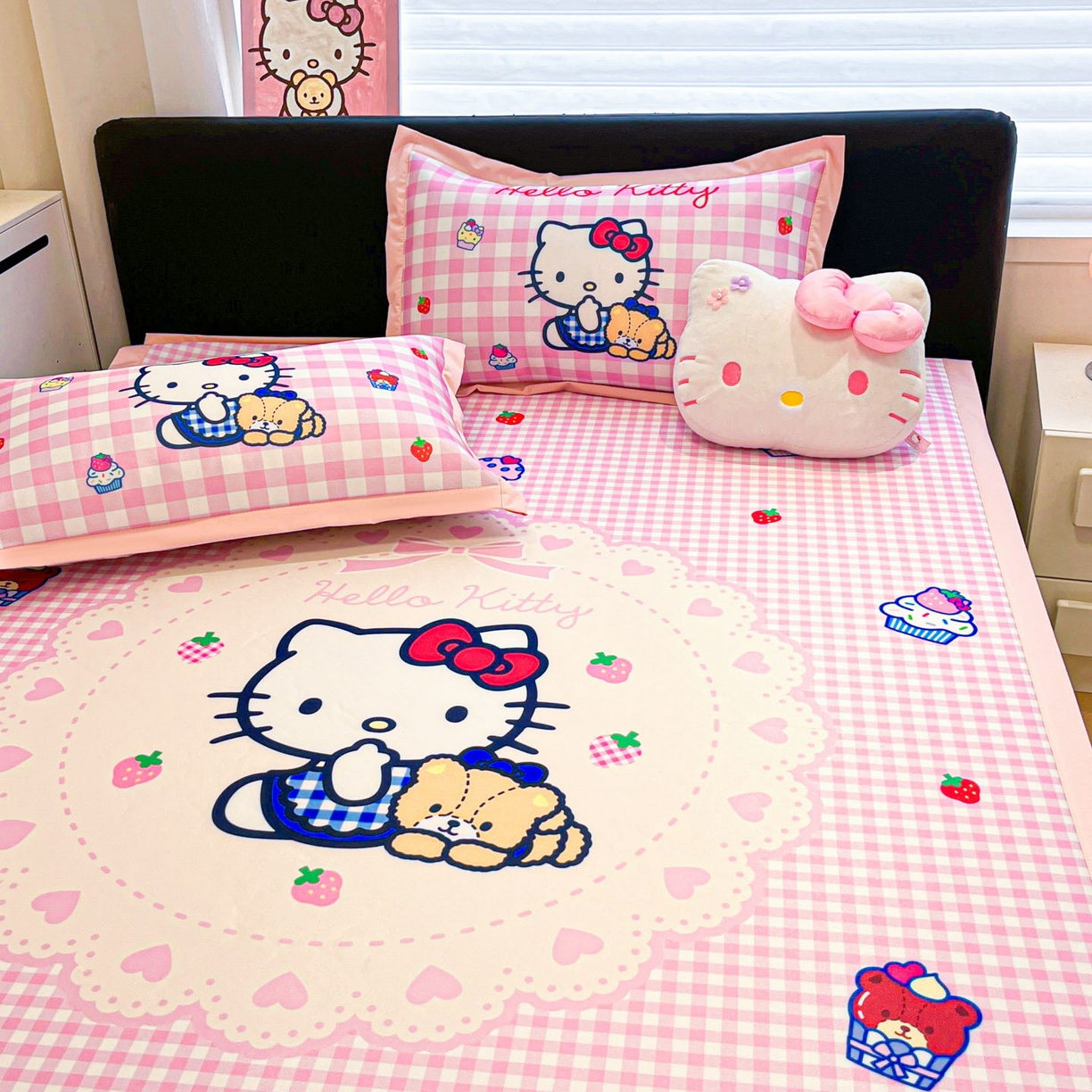 91家纺网 家纺一手货源 找家纺 暮思家居 2026新款正版授权A类大版数码印花三丽鸥可组合仿锦氨夏被夏凉被空调被 奶油KT