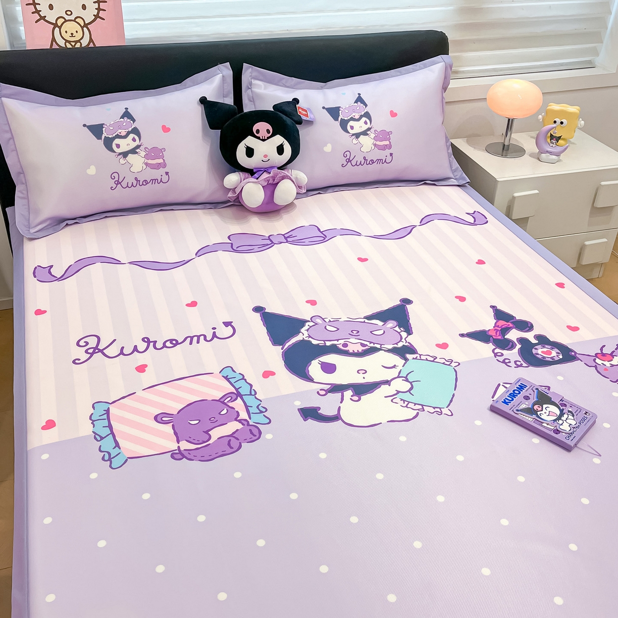 91家纺网 家纺一手货源 找家纺 暮思家居 2026新款正版授权A类大版数码印花三丽鸥可组合仿锦氨夏被夏凉被空调被 甜蜜库洛米