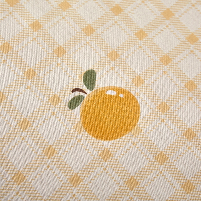 91家纺网 家纺一手货源 找家纺 黛妮雅 2026新款全棉夏被四件套单件夏被单双人空调被学生夏凉被 橘子格