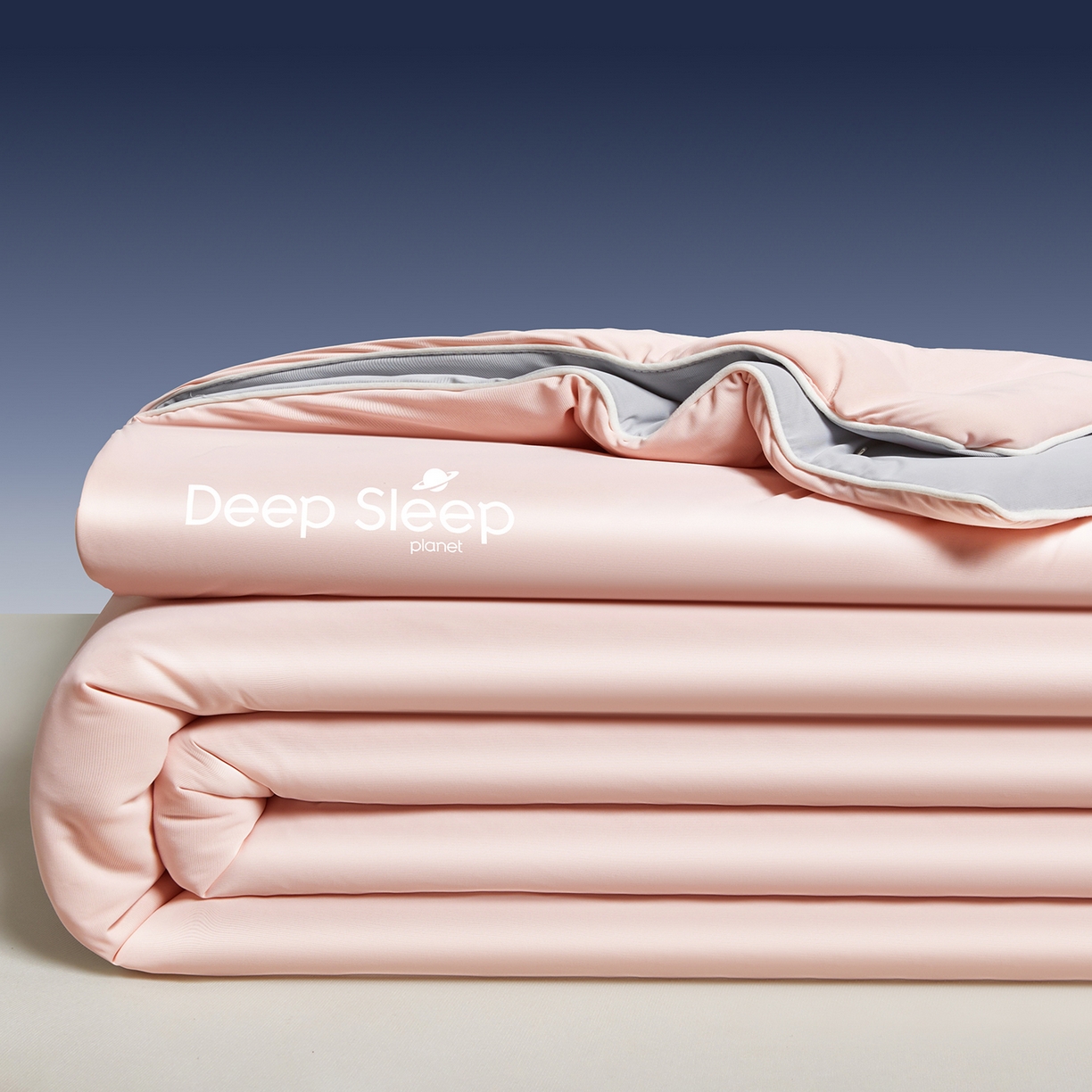 玉相逢 2026新款深睡眠高克重凉感丝夏被夏凉被空调被 樱花粉拼星灰