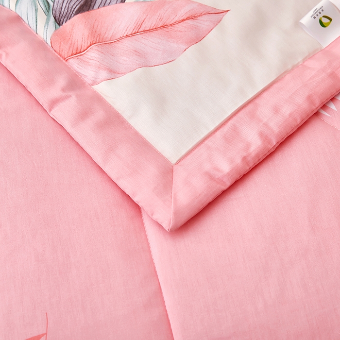 91家纺网 家纺一手货源 找家纺 黛妮雅 2026新款全棉夏被四件套单件夏被单双人空调被学生夏凉被 红颜